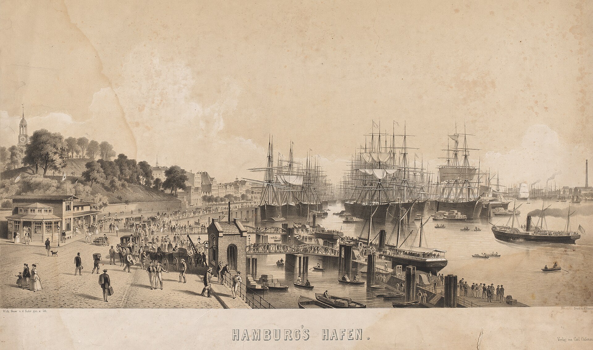 Hamburgs Hafen um 1870